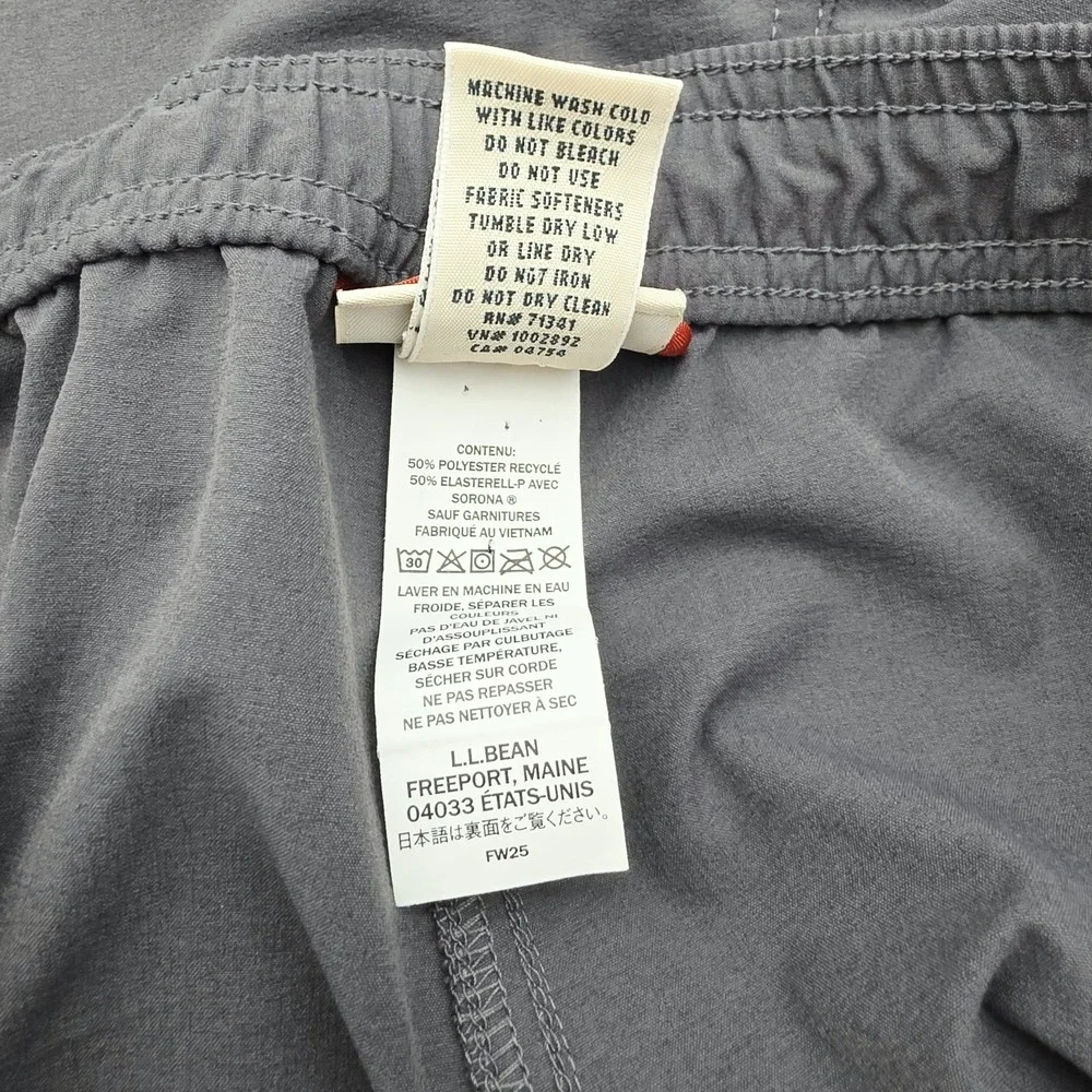 LL Bean Mens Multisport Pants Gray Size 2XL Stretch Performance UPF Quick Dry